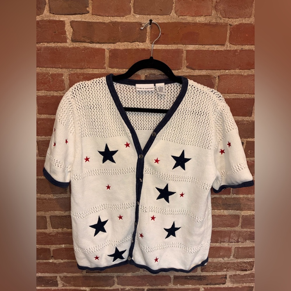 Croft & Barrow Kids White Star Button Down Shirt‎